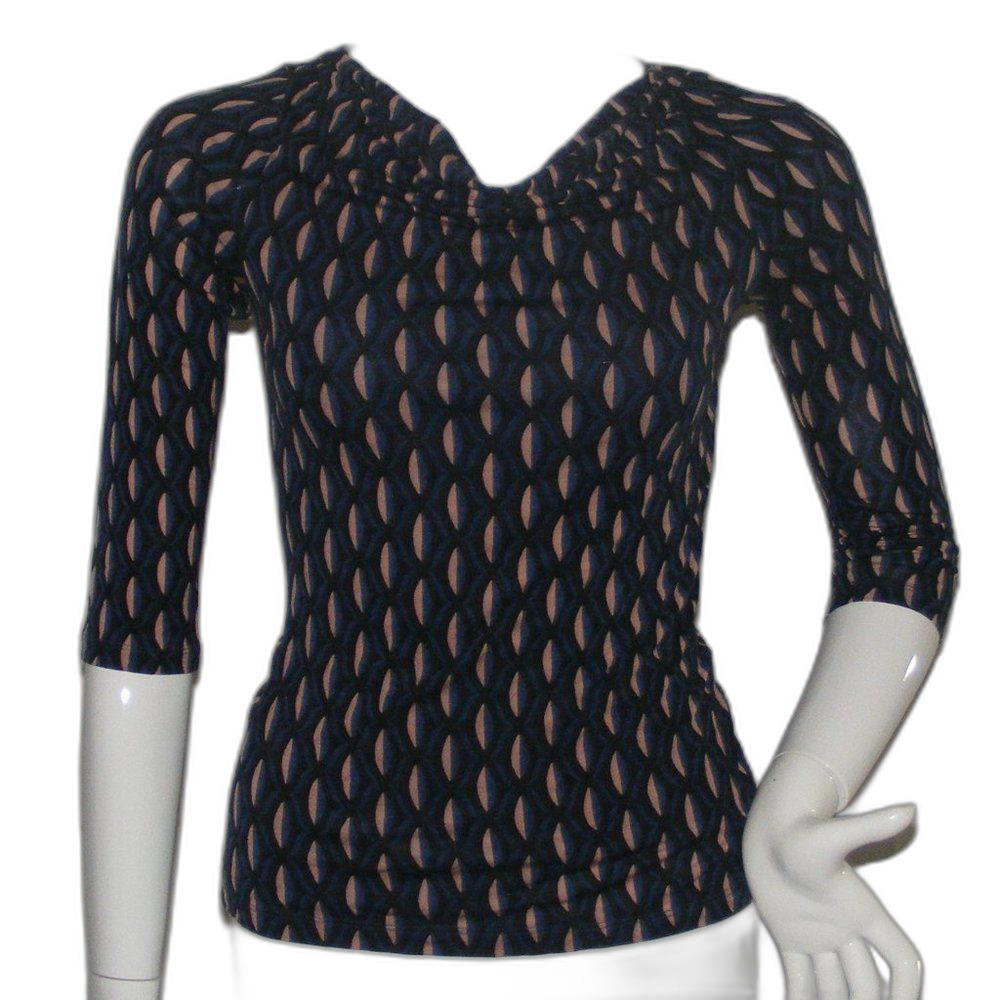 BODEN Tunic, 4, Drape neck, 3/4 sleeves, Op-Art